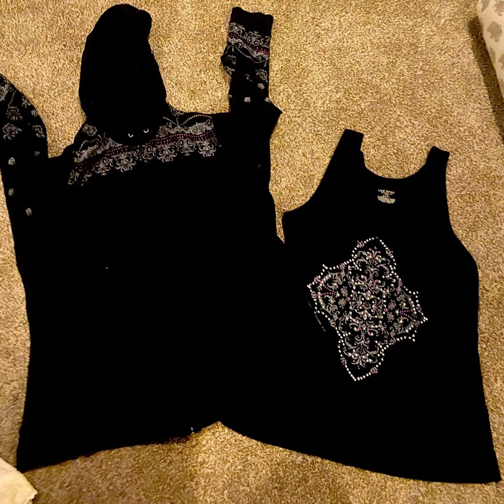 Lane Bryant tank and matching zip up hoodie